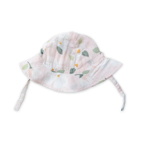 Angel Dear Magnolias cotton muslin sun hat for babies, image 1
