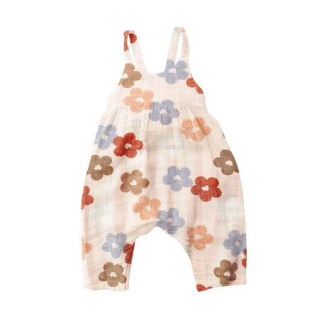 Tie Back Romper Pink - Daisy Hearts | Angel Dear - Angel Dear