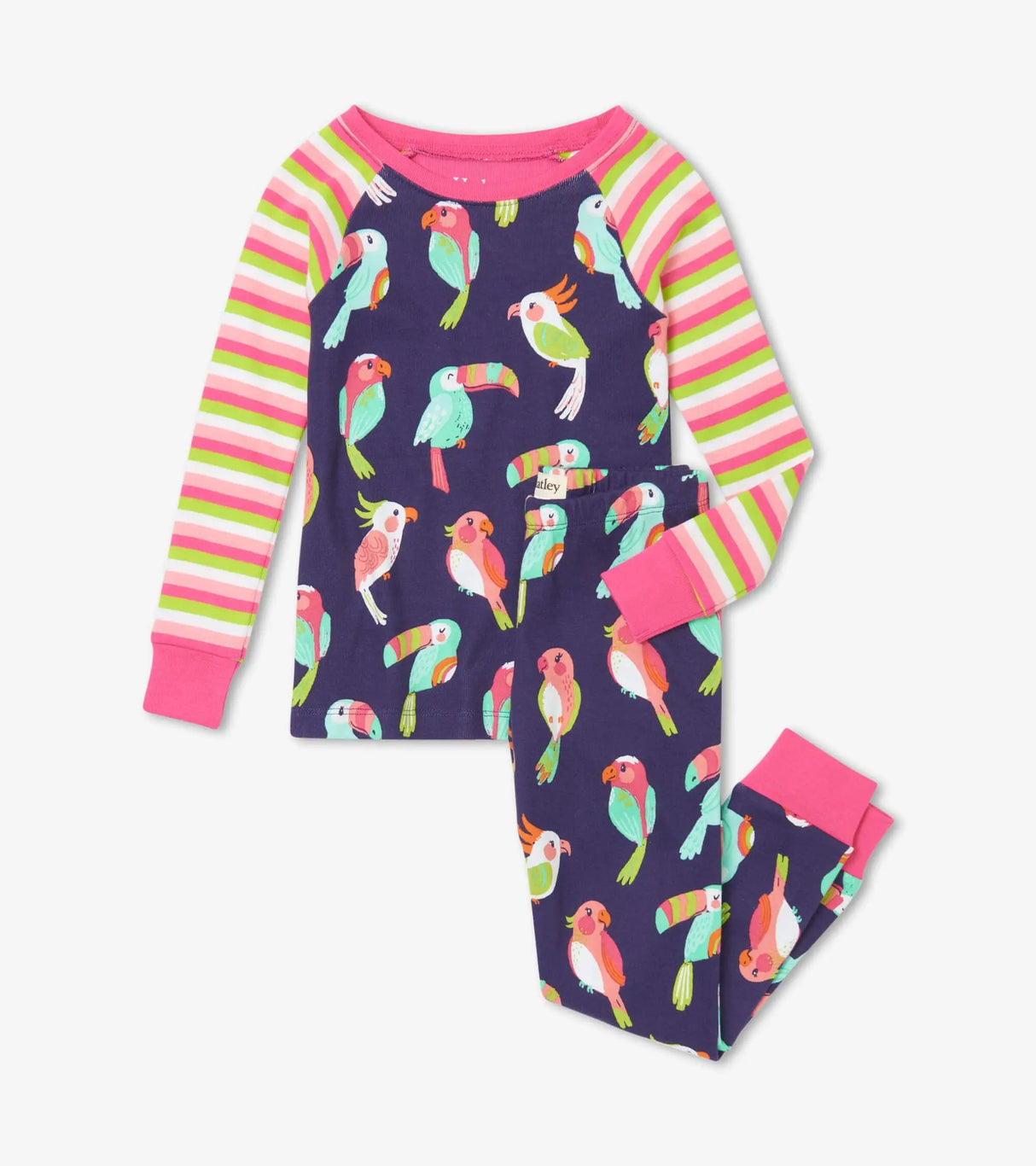 Tropical Birds Organic Cotton Raglan Pajama Set | Hatley - Hatley
