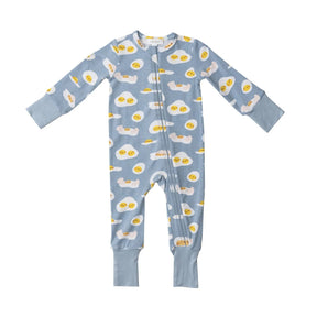 Angel Dear Eggcetera bamboo zipper romper for baby boys - image 1