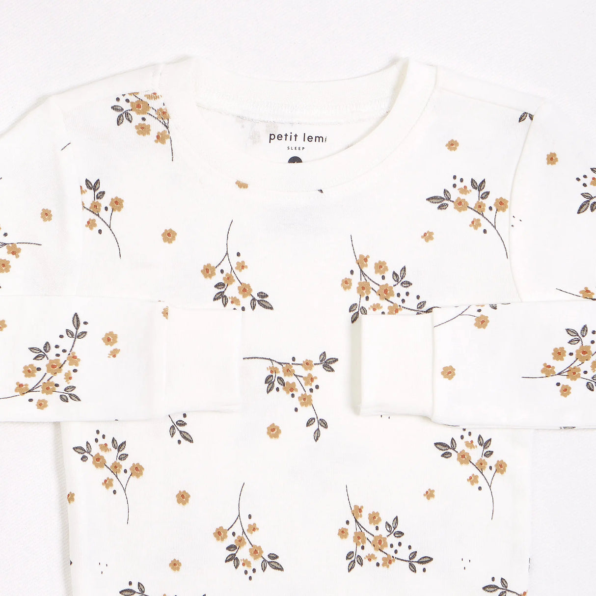 Winter Jasmine Print on Off-White Pyjama Set | Petit Lem - Jenni Kidz