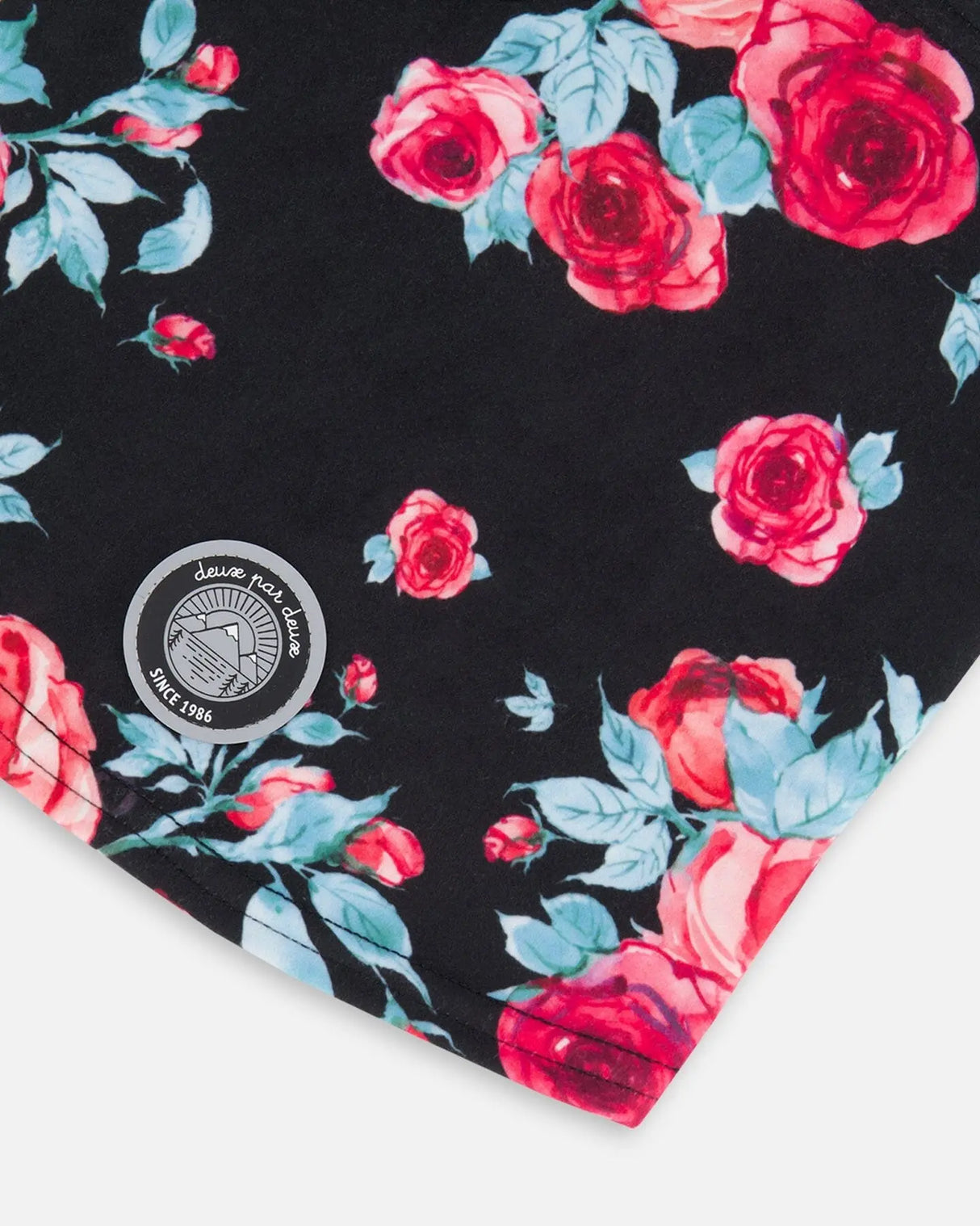 Jersey Balaclava Black Printed Roses | Deux par Deux | Jenni Kidz