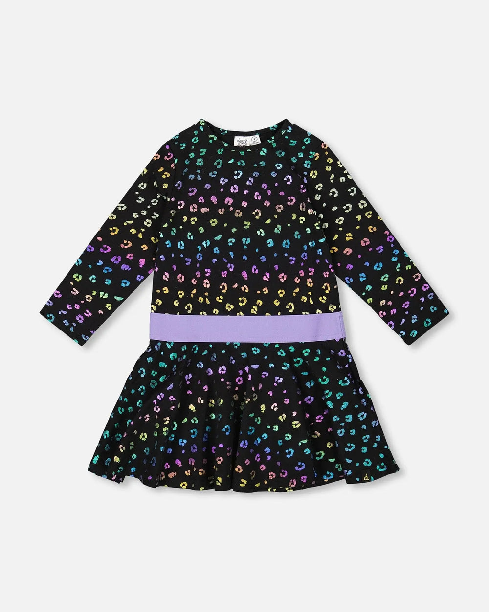 Jersey Dress Multicolor Leopard Print | Deux par Deux | Jenni Kidz