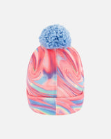 Knit Hat Pink And Air Blue Marble | Deux par Deux | Jenni Kidz