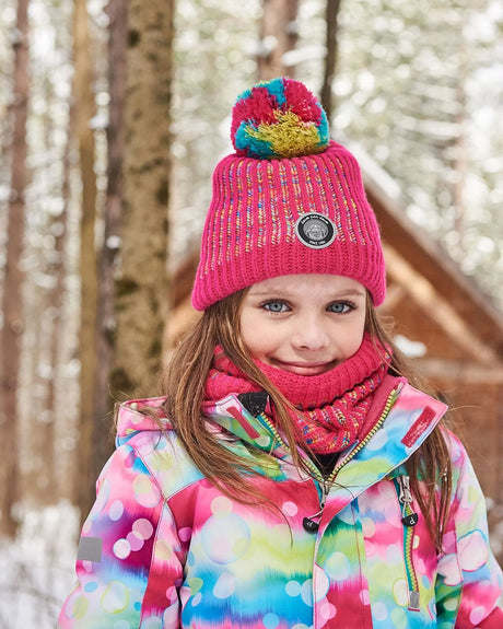 Knit Hat Pink And Multicolor | Deux par Deux | Jenni Kidz