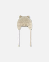 Knit Hat With Ears Beige | Deux par Deux | Jenni Kidz