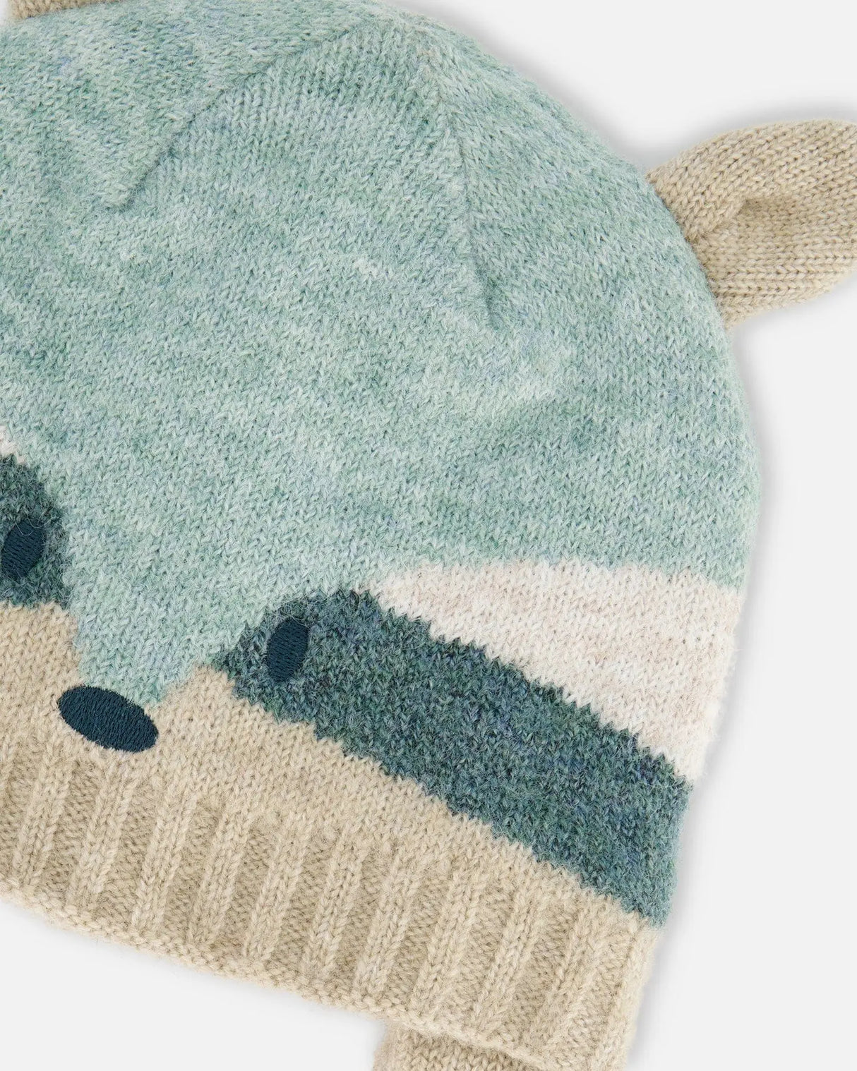 Knit Hat With Ears Racoon Face | Deux par Deux | Jenni Kidz