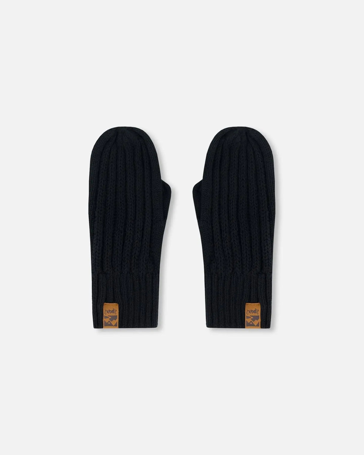 Knit Mittens Black | Deux par Deux | Jenni Kidz