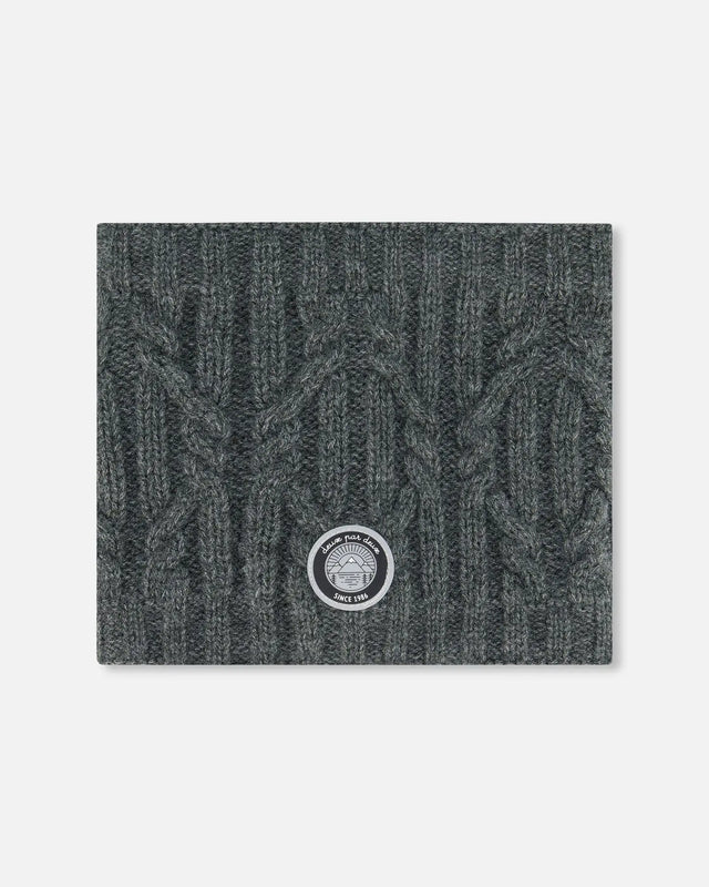 Knit Neckwarmer Dark Gray | Deux par Deux | Jenni Kidz