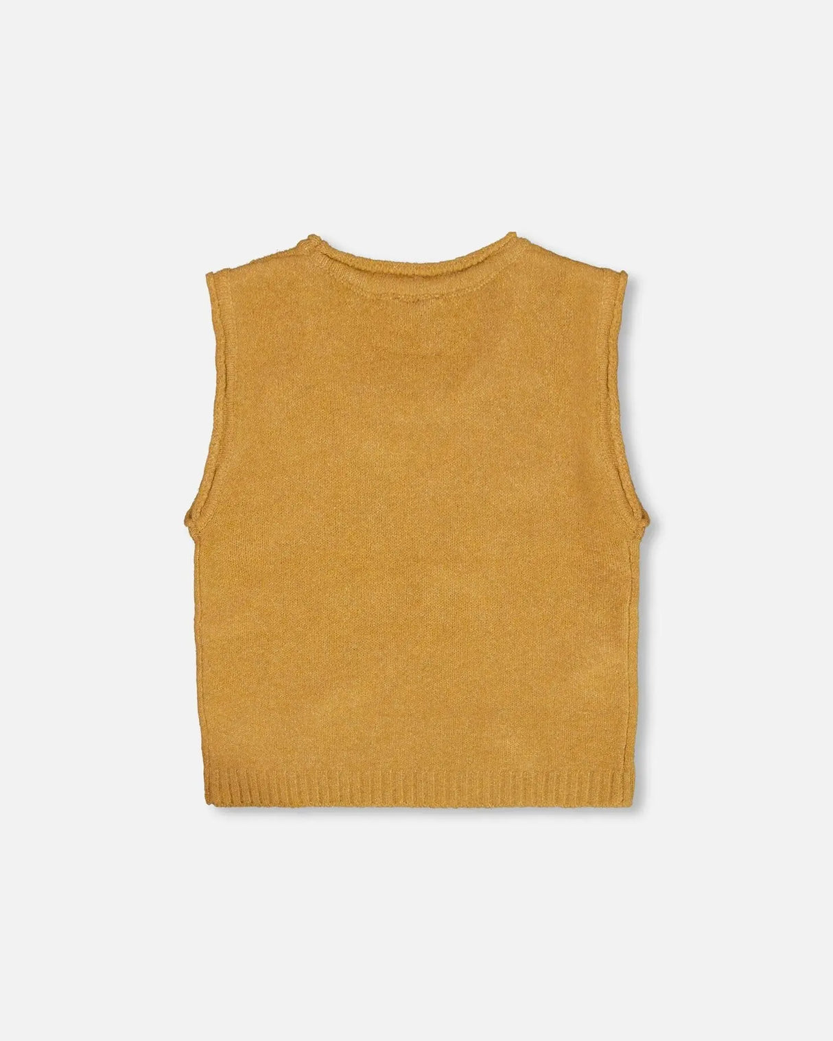 Knit Vest With Bows Golden Brown | Deux par Deux | Jenni Kidz