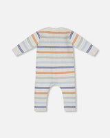 Knitted Jumpsuit Stripe Hazel And Blue | Deux par Deux | Jenni Kidz