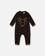 Knitted Jumpsuit With Intarsia Reindeer | Deux par Deux | Jenni Kidz