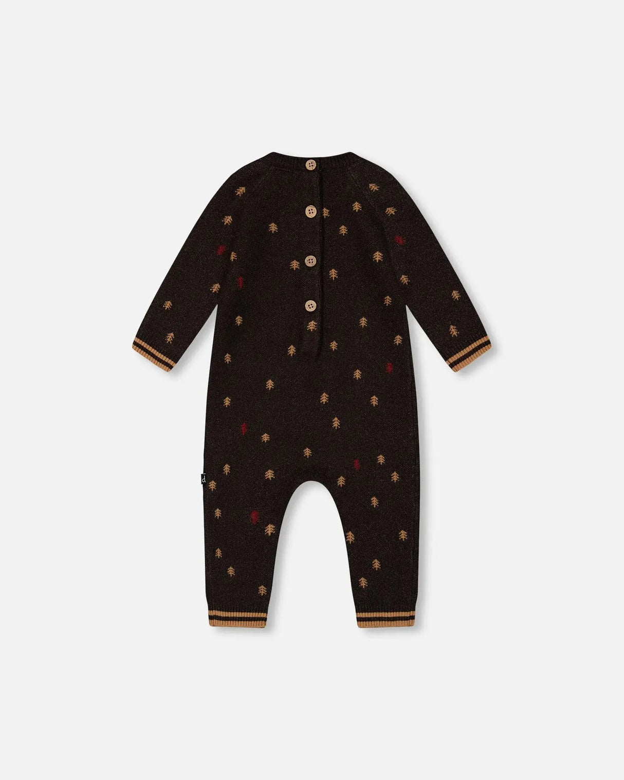 Knitted Jumpsuit With Intarsia Reindeer | Deux par Deux | Jenni Kidz