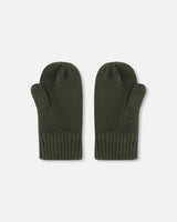 Knitted Mittens Forest Green | Deux par Deux | Jenni Kidz