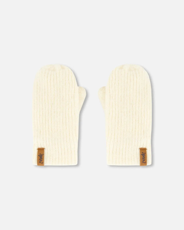 Knitted Mittens Off White | Deux par Deux | Jenni Kidz