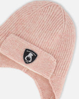 Lined Baby Knit Hat With Ears And Strings Dusty Pink | Deux par Deux | Jenni Kidz