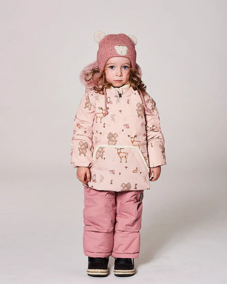 Lined Baby Winter Knit Hat With Ear Flaps Dusty Pink | Deux par Deux | Jenni Kidz