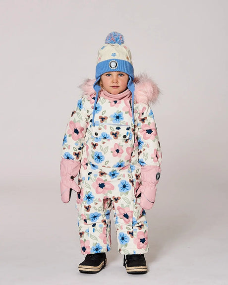 Lined Knit Hat With Ears Off-White And Blue | Deux par Deux | Jenni Kidz