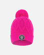 Lined Knit Pompom Hat Fuchsia | Deux par Deux | Jenni Kidz