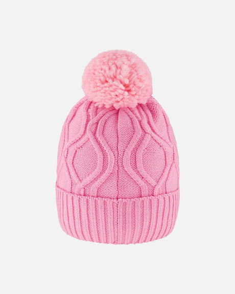 Lined Knit Pompom Hat Pink | Deux par Deux | Jenni Kidz