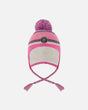 Lined Peruvian Knit Pompom Hat Pink And Purple | Deux par Deux | Jenni Kidz