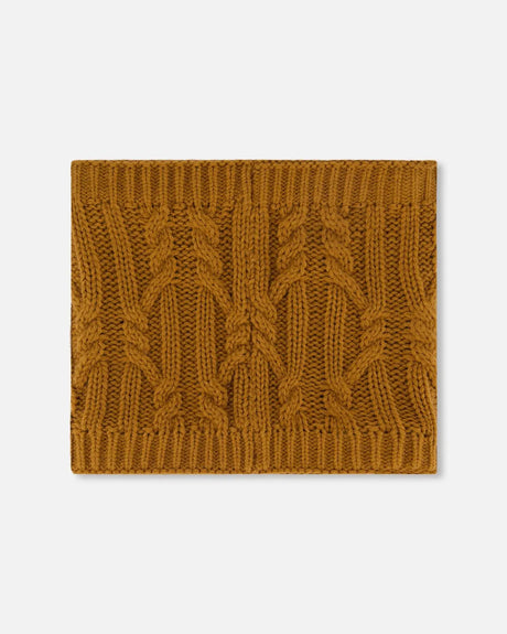 Lined Winter Neckwarmer Brown Sugar | Deux par Deux | Jenni Kidz