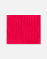 Lined Winter Neckwarmer Flash Coral | Deux par Deux | Jenni Kidz