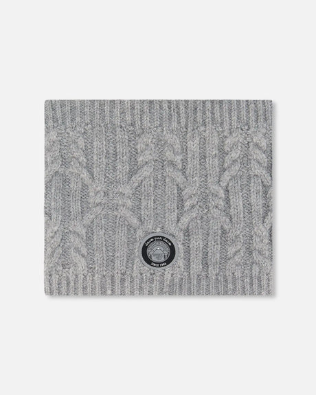 Lined Winter Neckwarmer Heather Gray | Deux par Deux | Jenni Kidz