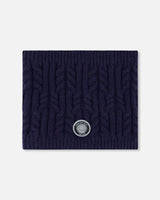 Lined Winter Neckwarmer Navy Blue | Deux par Deux | Jenni Kidz