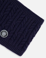 Lined Winter Neckwarmer Navy Blue | Deux par Deux | Jenni Kidz