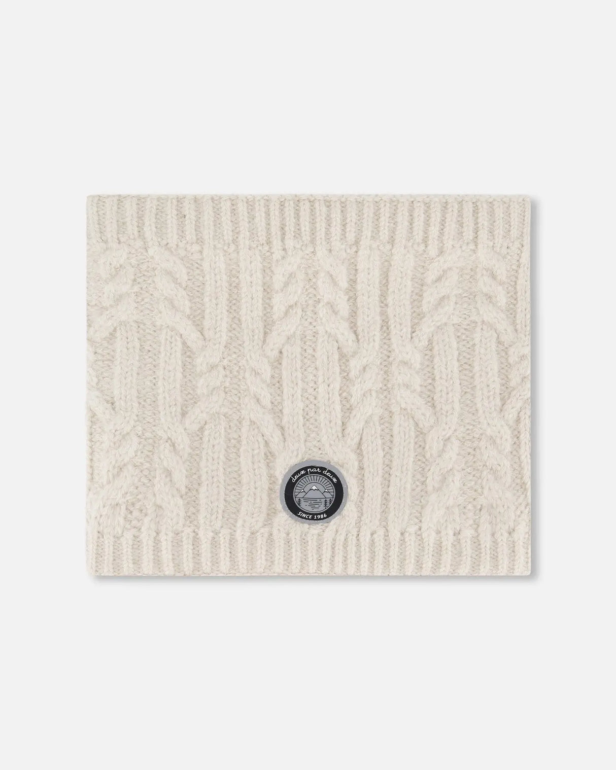 Lined Winter Neckwarmer Off-White | Deux par Deux | Jenni Kidz