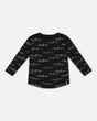 Long Sleeve Printed T-Shirt Black Printed Mountains | Deux par Deux | Jenni Kidz