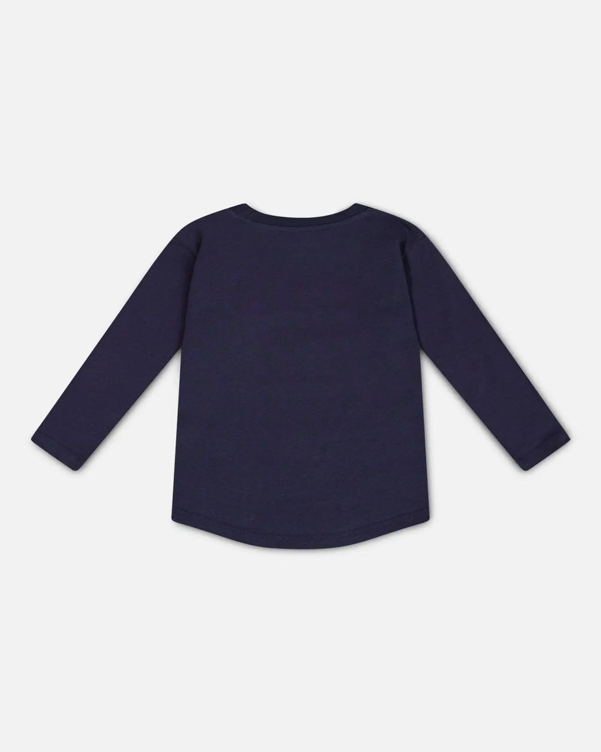 Long Sleeve T-Shirt With Print Navy | Deux par Deux | Jenni Kidz