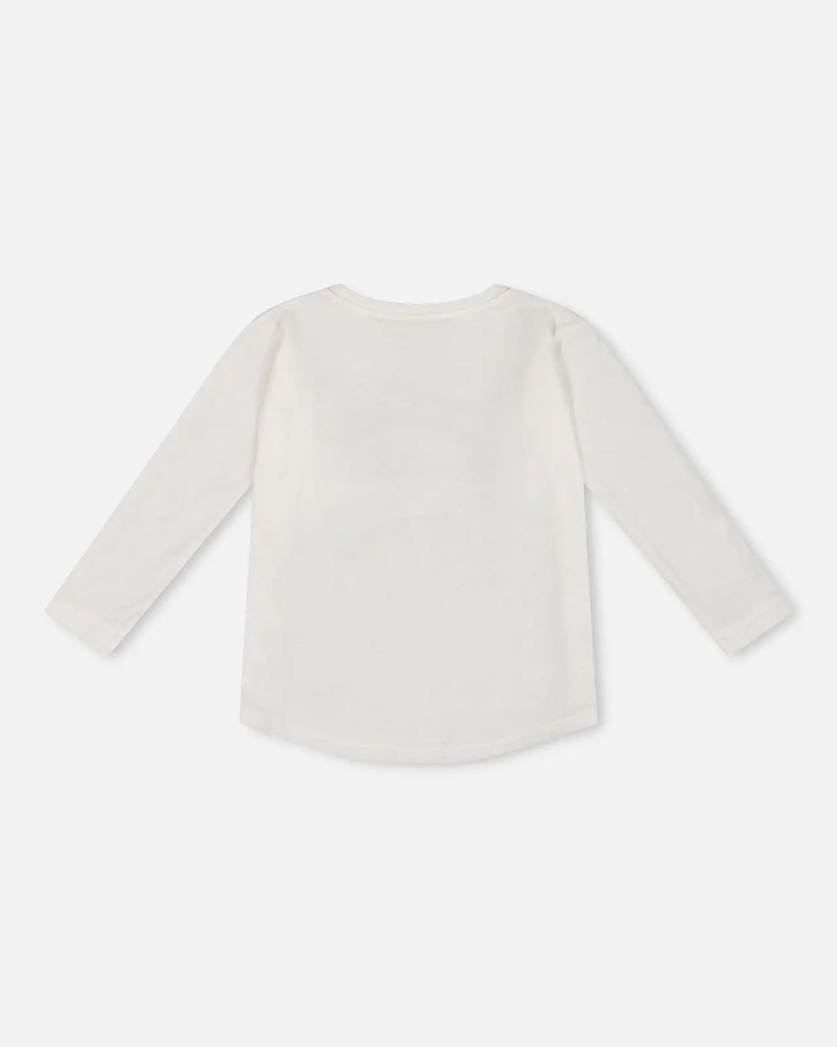 Long Sleeve T-Shirt With Print Off White | Deux par Deux | Jenni Kidz