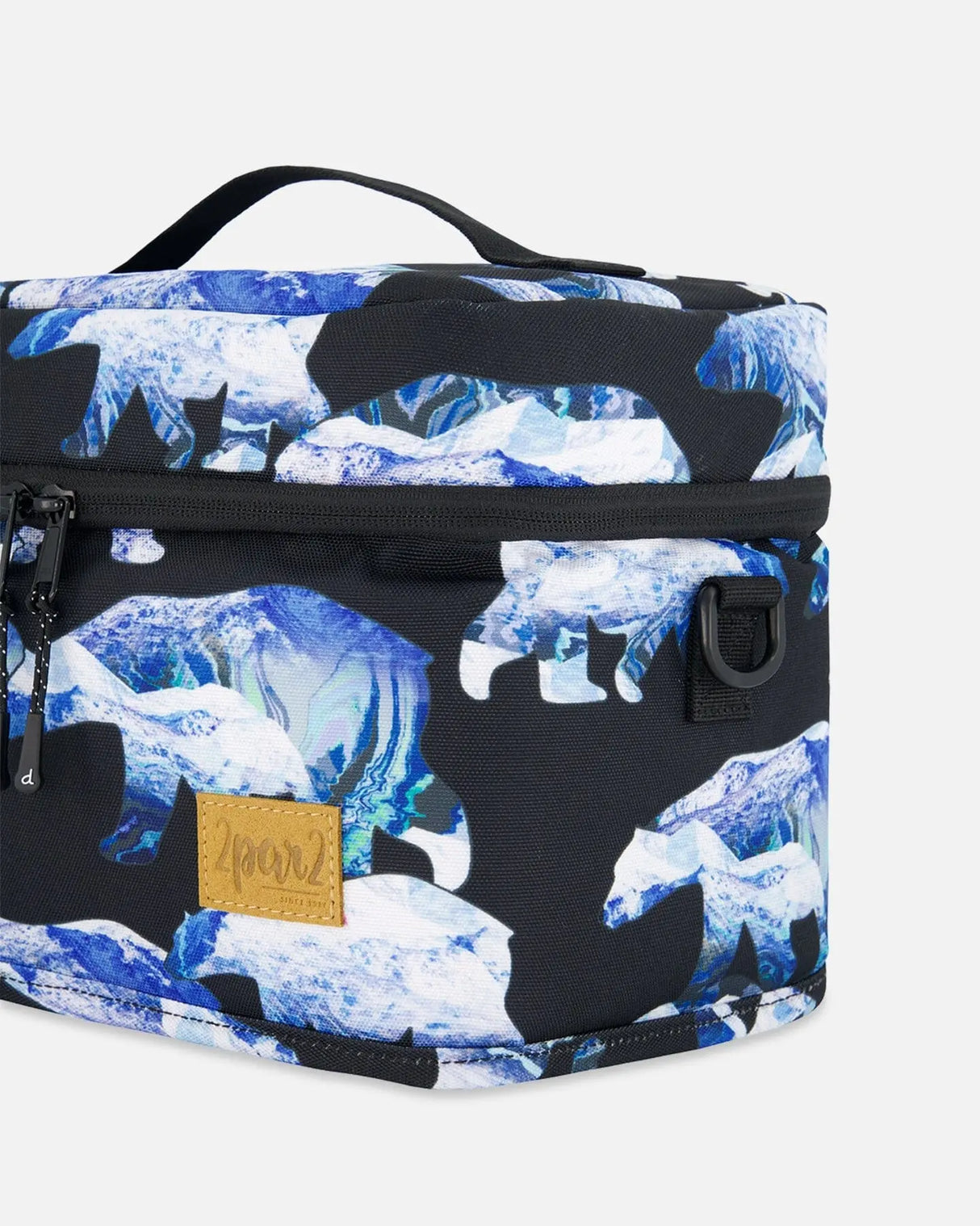 Lunch Box Black Printed Polar Bears | Deux par Deux | Jenni Kidz