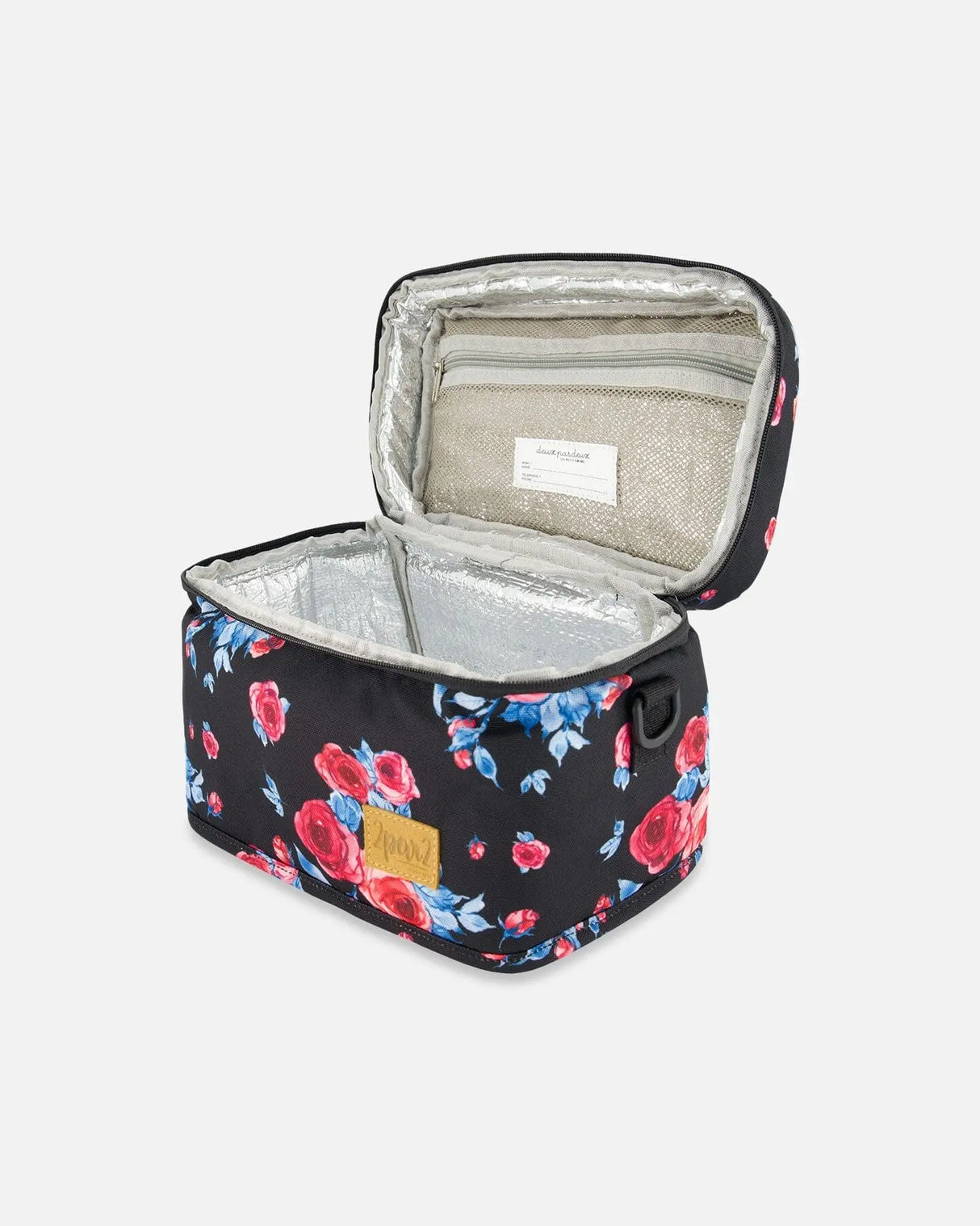 Lunch Box Black Printed Roses | Deux par Deux | Jenni Kidz