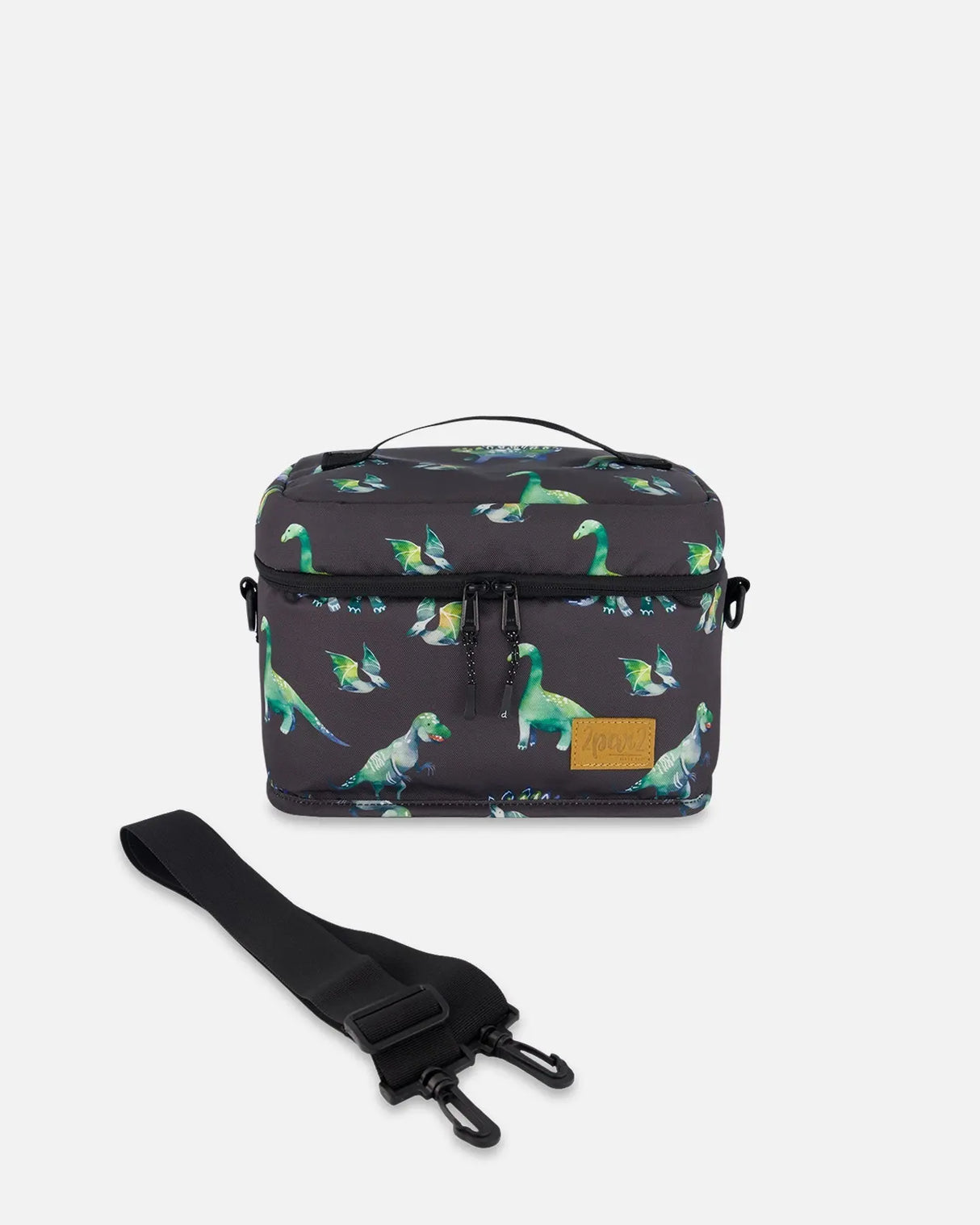 Lunch Box Grey Printed Dinosaurs | Deux par Deux | Jenni Kidz