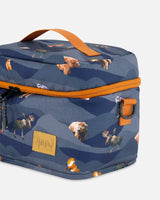 Lunch Box Navy Printed Mountains Animals | Deux par Deux | Jenni Kidz