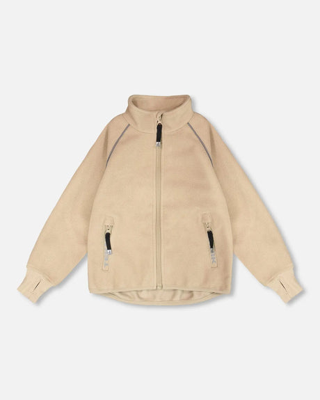 Mid-Layer Teknik Jacket Beige | Deux par Deux | Jenni Kidz