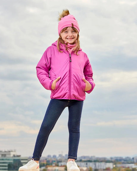 Mid-Season Jersey Detachable Pompom Hat Candy Pink | Deux par Deux | Jenni Kidz