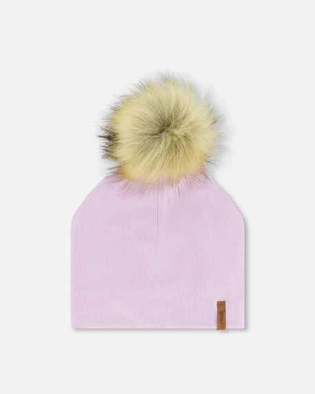 Mid-Season Jersey Detachable Pompom Hat Lilac | Deux par Deux | Jenni Kidz