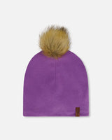 Mid-Season Jersey Pompom Hat Lavender | Deux par Deux | Jenni Kidz