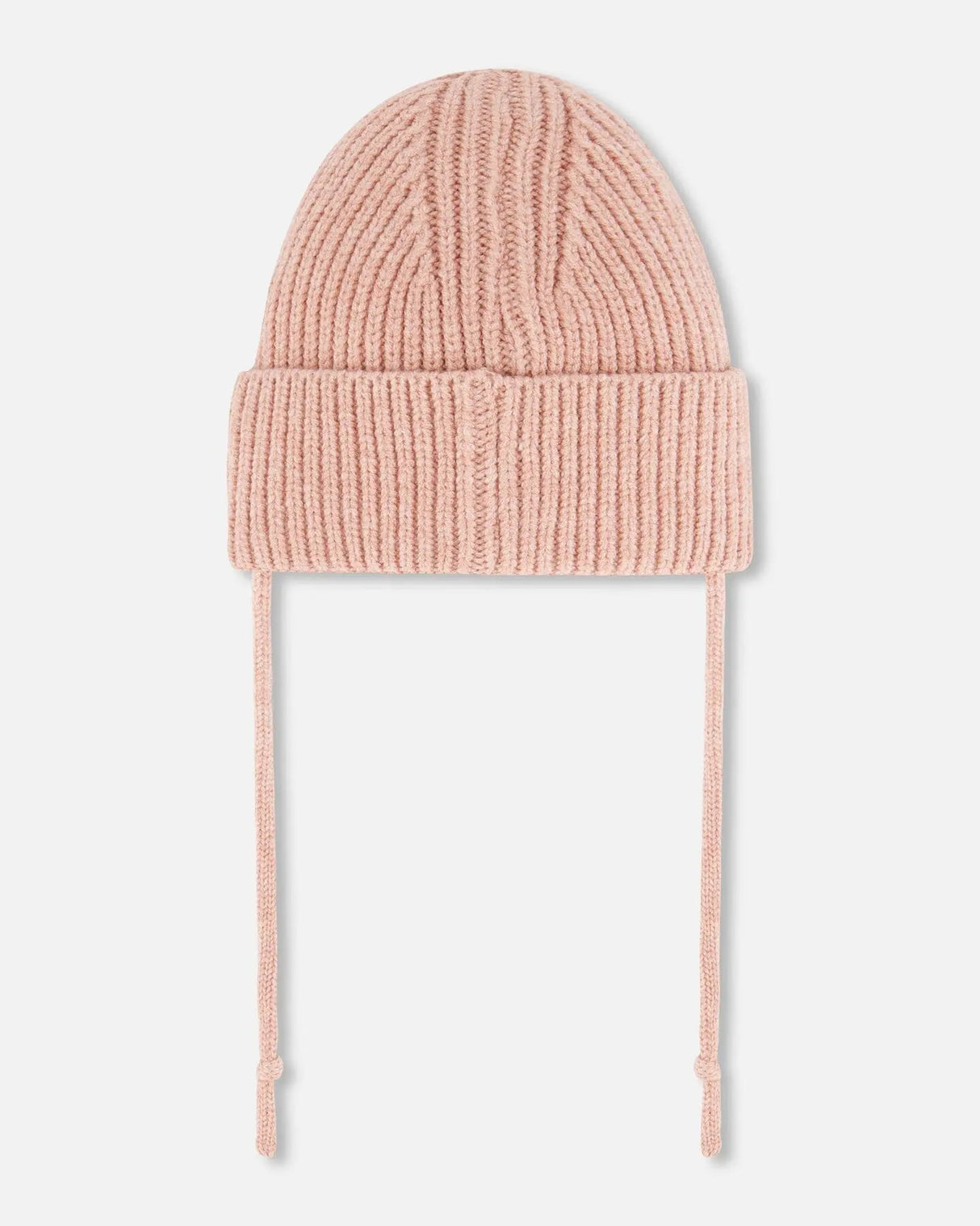 Mid-Season Knit Hat With Strings Dusty Pink | Deux par Deux | Jenni Kidz