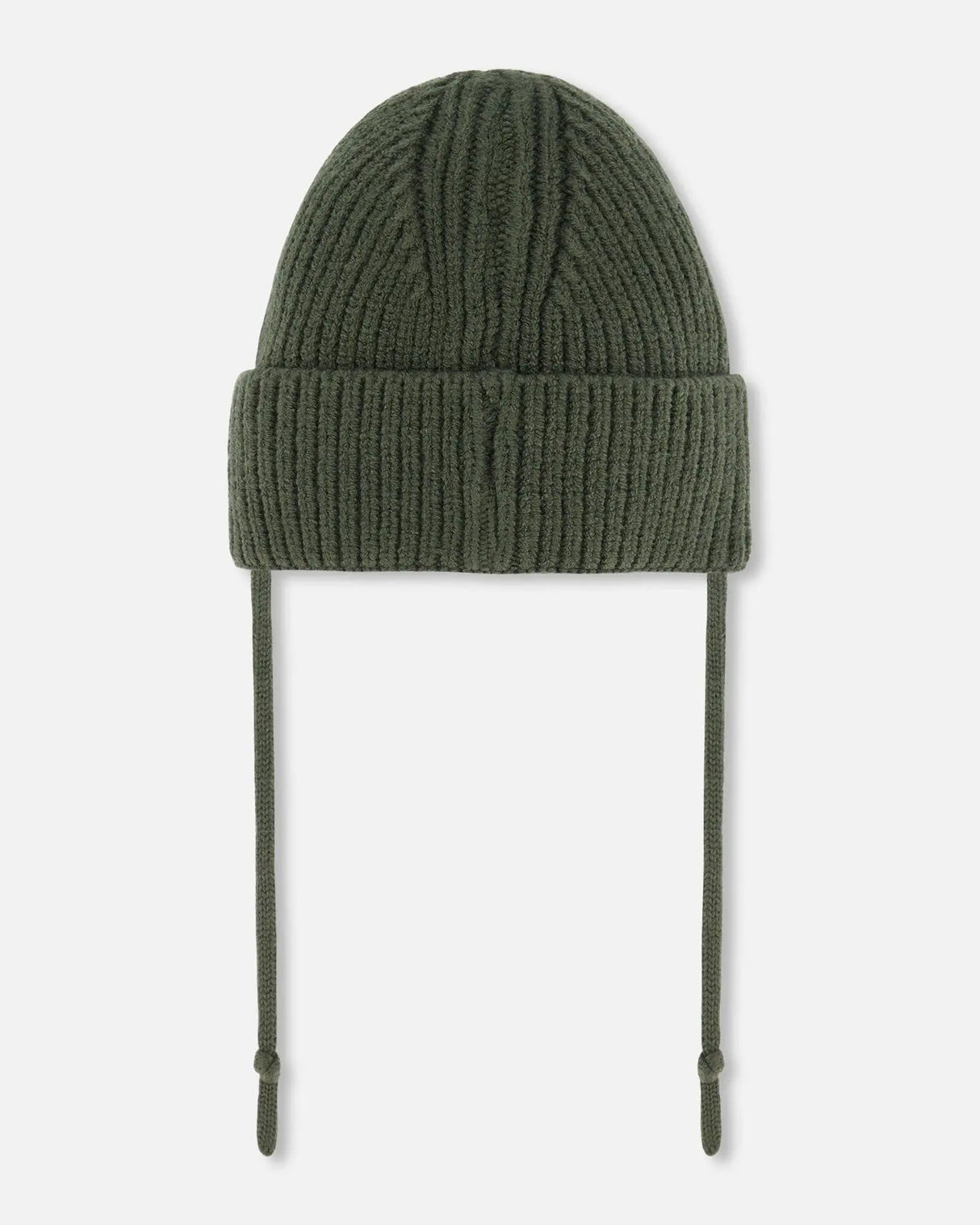 Mid-Season Knit Hat With Strings Forest Green | Deux par Deux | Jenni Kidz