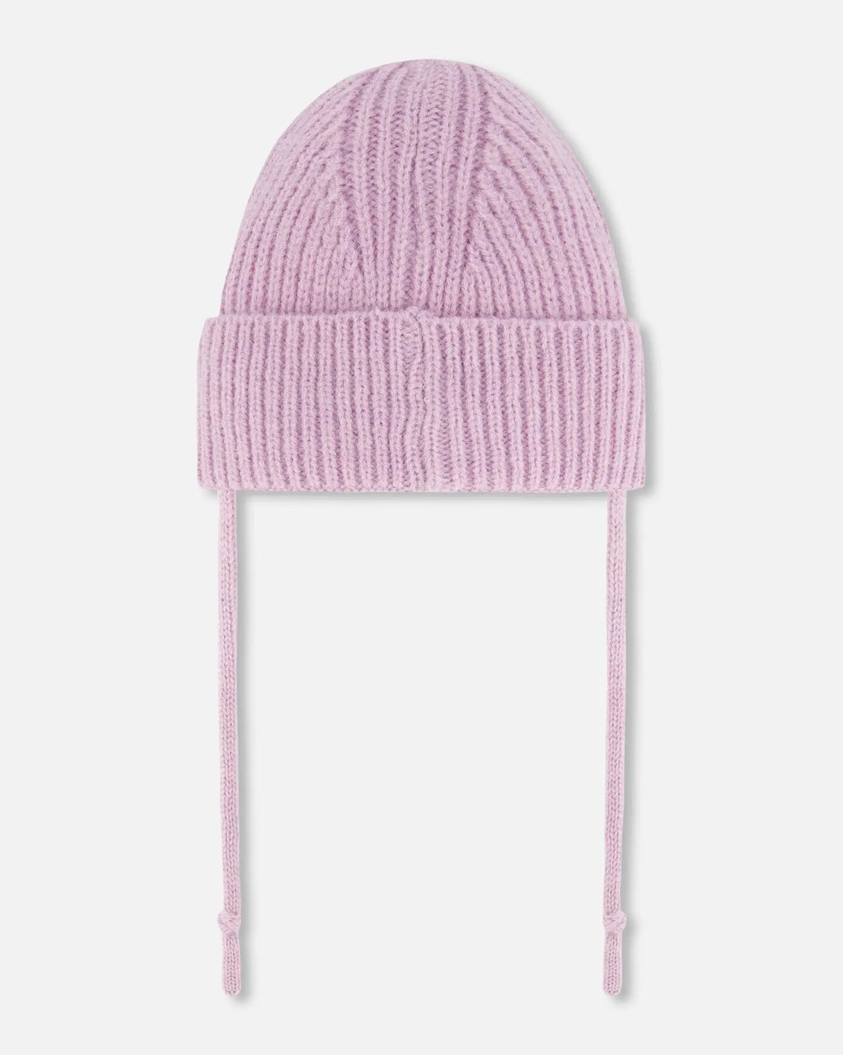 Mid-Season Knit Hat With Strings Lilac | Deux par Deux | Jenni Kidz