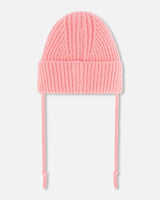 Mid-Season Knit Hat With Strings Pink | Deux par Deux | Jenni Kidz