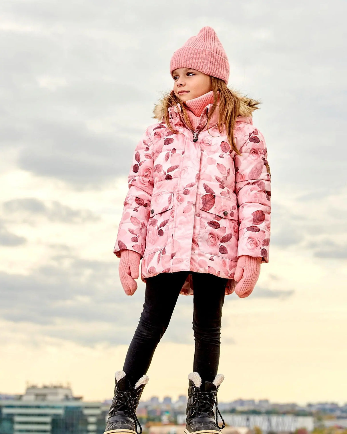 Mid-Season Knit Neckwarmer Pink | Deux par Deux | Jenni Kidz