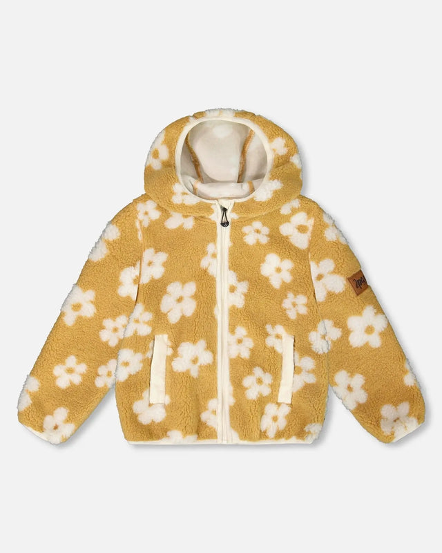 Mid-Season Sherpa Jacket Light Beige | Deux par Deux | Jenni Kidz