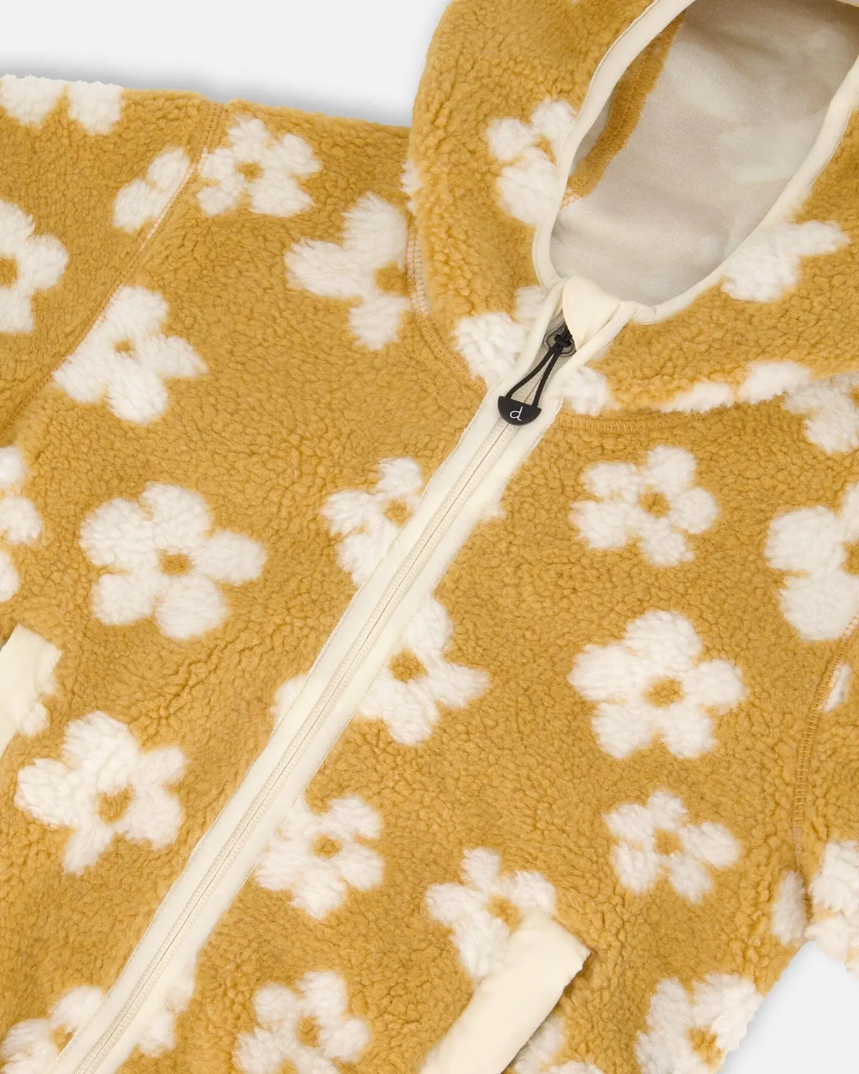 Mid-Season Sherpa Jacket Light Beige | Deux par Deux | Jenni Kidz