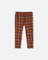 Milano Treggings Plaid Magenta And Brown | Deux par Deux | Jenni Kidz